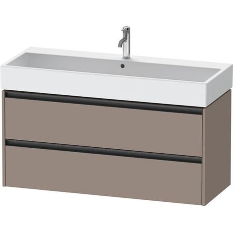 Duravit Ketho.2 Waschtischunterbau wandhängend, 2 Schubkästen, (1/2)