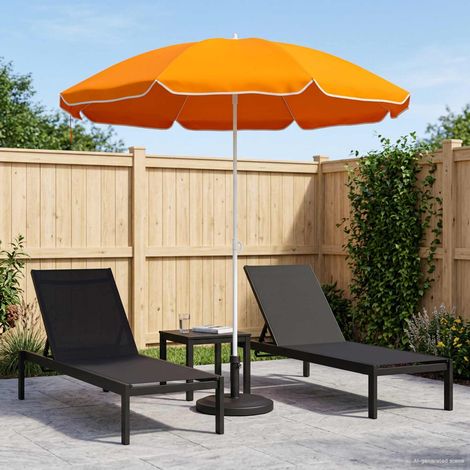 vidaXL Parasol de jardin 160 cm polyester 170T Orange (1/5)