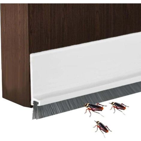 (White) Door Windshield with Noise Reduction Brush, H-Shaped, Noise Reduction, Adjustable Door Sweep, Clean (1/4)