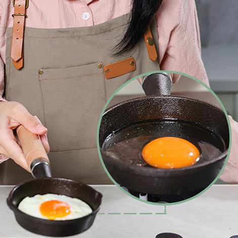 Mini-friteuse à œufs multifonctionnelle, antiadhésive et à chauffe uniforme. Une petite poêle idéale pour faire frire des œufs à la maison. (1/5)