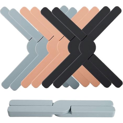Ensemble de 6 dessous de verre pliables en silicone résistant à la chaleur, idéaux pour les plats chauds, les casseroles et les poêles. (1/5)