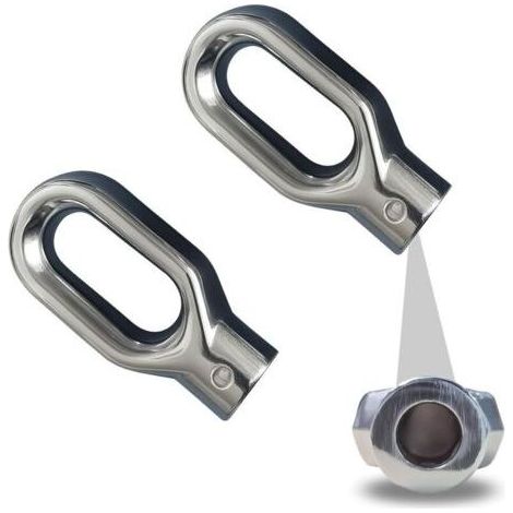 Treuil Anneau de Sortie Treuil Manuel en alliage d’aluminium, 2 pièces, haute résistance et facile à monter pour store banne (Trou Principal 10mm, Petits Trous Latéraux 4mm) (1/4)