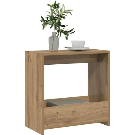 Side Table Artisan Oak 50x26x50 cm Engineered Wood vidaXL