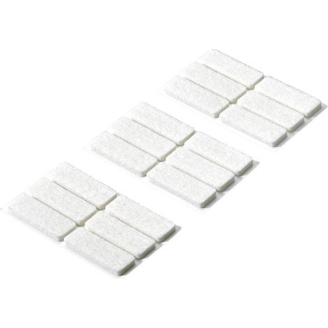 Hettich Filzgleiter weiß 16 x 44 x 4.5 mm - 18 Stück Filzgleiter & Möbelgriffe