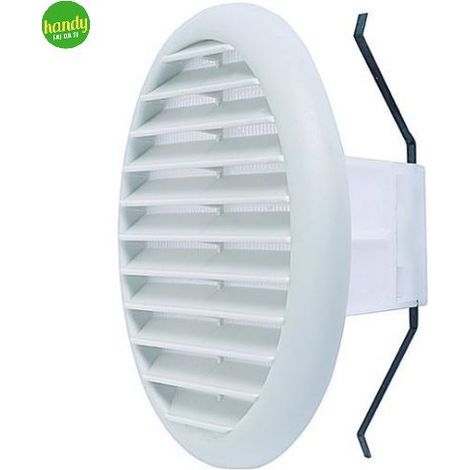 Griglia di aerazione tonda Vecamco ad incasso con retina inc. Ø 80 / 125 mm bianco