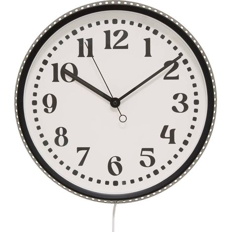 Horloge Murale LED "Mehdi" 29cm Noir (1/5)