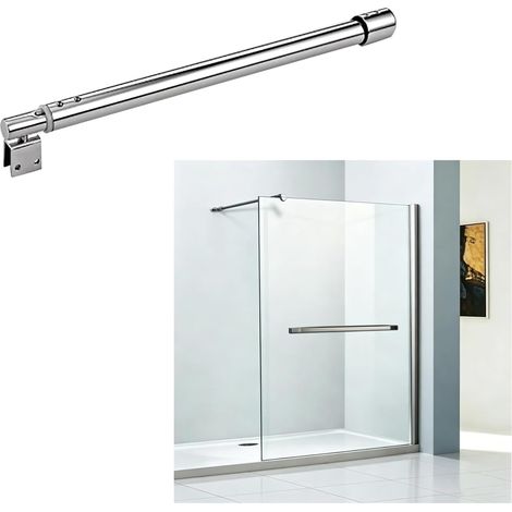 Barre de support robuste pour paroi douche en verre, tige (1/5)