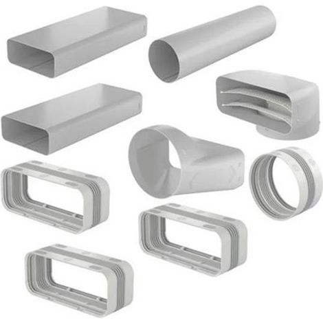 Naber COMPAIR System Ø 150 Prime Flachkanal Set-1, hellgrau (1/3)