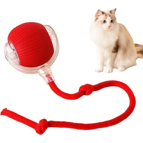 Pelota rodante, juguete interactivo para gatos, pelota eléctrica recargable automática, pelota interactiva para perros con luz (1/5)