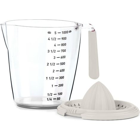 Messbecher mit Messzange und Auspresser, 1 l, leicht