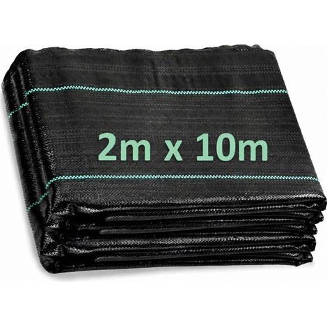 Bâche Anti-Mauvaises Herbes Robuste 2 M X 10 M–Tissu Anti-Mauvaises Herbes Stabilisé Aux Uv–Tissu Respirant Pour Terrasse, P[RD43] (1/5)
