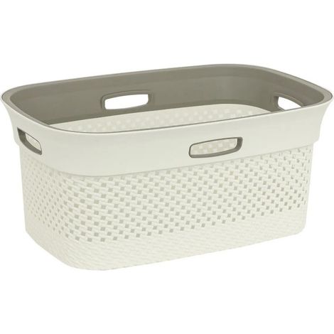 Corbeille à Linge Ajouré "Purl" 45L Lin (1/2)