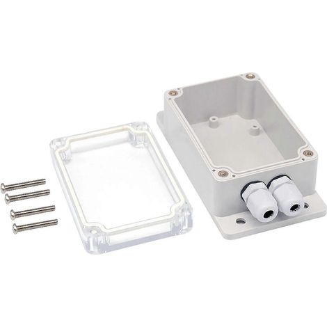Boîtier de jonction noir étanche IP66 en plastique avec presse-étoupe, boîtier résistant à l'eau, compatible avec Sonoff Basic/RF/Dual/POW pour guirlandes lumineuses de Noël (1/5)