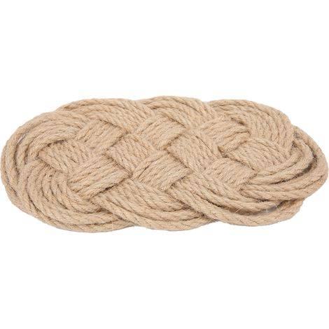Dessous de verre tressés en coton absorbant tissé, forme ovale, pour la table de la cuisine (1/5)