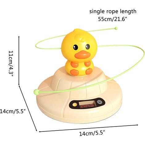 Machine à sauter à corde avec animaux de dessin animé mignons, comptage automatique intelligent des sauts, télécommande pour entraînement à domicile et fêtes. (1/5)