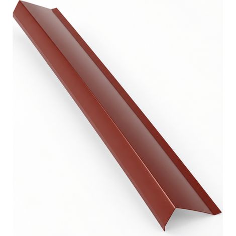 Rive de toiture 1 m pour plaques nervurées acier laqué - Coloris - Rouge 8012, Longueur - 1 m (1/4)