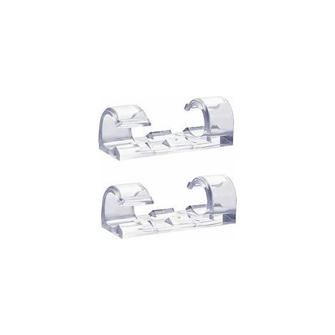 Lot de 60 clips de câble transparents, support de câble auto-adhésif solide, pinces d'organisateur de gestion de cordon en plastique durables pour la maison et le bureau (transparent) (1/5)