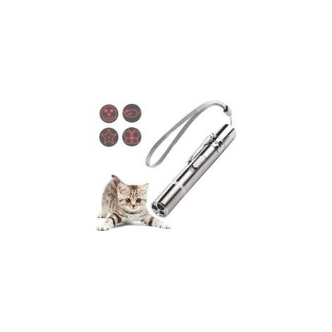 L-Crezuo Interaktives Katzenspielzeug, USB-aufladbar, LED-Taschenfunktion