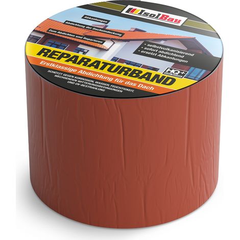 Nastro di riparazione per tetti IsolBau Butyl, colore rosso mattone, 100 mm x 10 m (1/5)