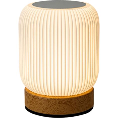 Veilleuse pour enfants, lampe de chevet à intensité variable, batterie sans fil rechargeable, lampe de bureau avec plusieurs couleurs, mode musique et heure pour chambre d'enfant, chambre à coucher (1/5)