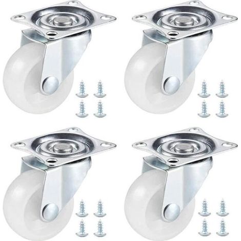 Roulettes pour meubles - ZVD - Hauteur 40mm - Pivotante - Capacité 100kg (1/4)