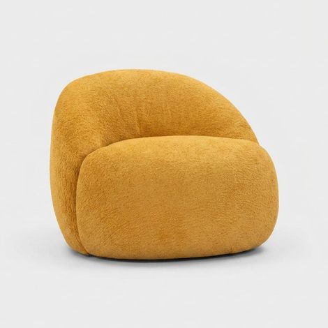 Gepolsterter Bouclé-Sessel für das Wohnzimmer Ginevra - Gelb (1/5)