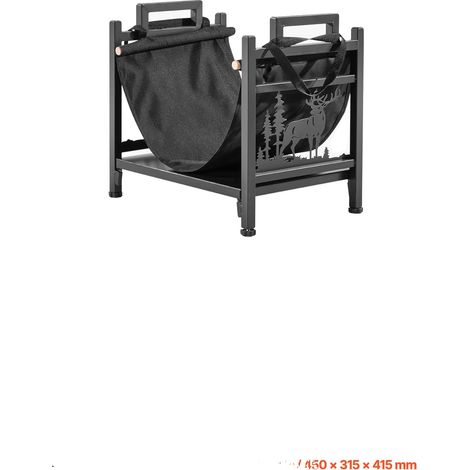 Range à bois, acier durable, design gain de place, 1.5ft 40lbs (1/2)