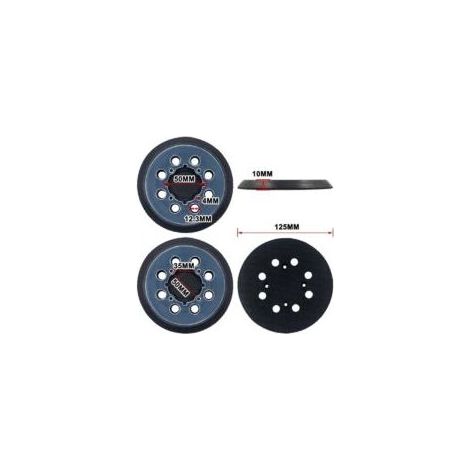 Plateau et patin de ponçage Patin de rechange pour ponceuse DeWalt DCW210N DWE6423 5, 1 Pièces 125mm Tampon de Ponceuse de Remplacement Orbitale à Crochet et Boucle à 8 Trous Plateau de Ponçage (Bleu) (1/5)