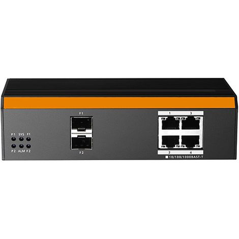 Switch di rete Link SWITCH INDUSTRIALE MANAGED CON 4 PORTE GIGABIT POE CON 2 PORTE SFP PER FIBRA OTTICA