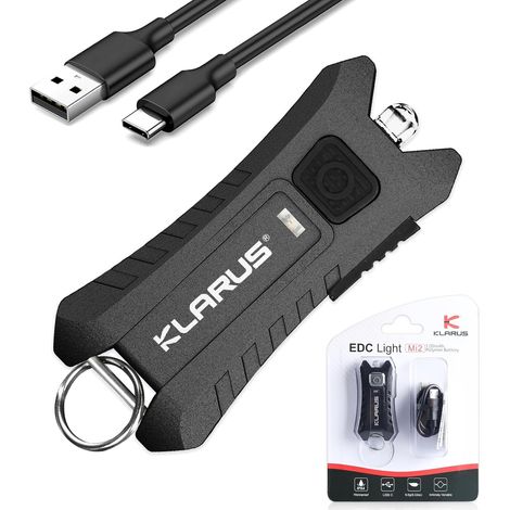 Linterna LED Mi2 con llavero, recargable por USB C, 40 lúmenes, luz de bolsillo pequeña, llavero con batería incorporada (1/2)