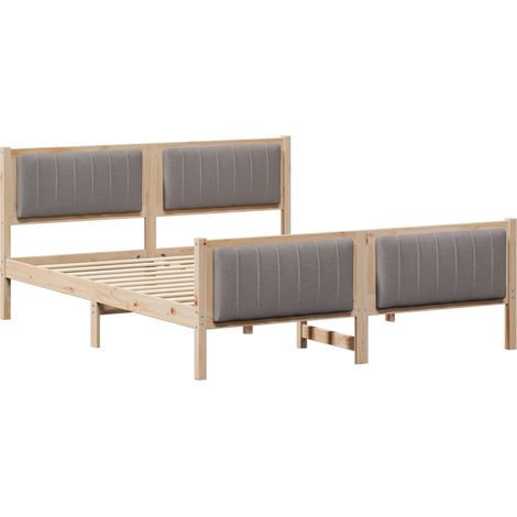 Maison Exclusive - Struttura del Letto con testiera Marrone e taupe 160 x 200 cm (1/5)