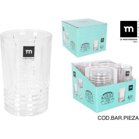 50 cls. vaso cristal tallado antiguo md jara - caja 4 unidades