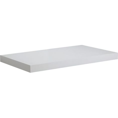 Kiamami Valentina – Étagère sous-lavabo en bois blanc 90 cm – Finition blanc forêt – Panneau E1 résistant à l'humidité – Supports non inclus