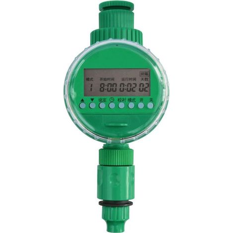 Minuteur d'arrosage automatique – Programmateur numérique à piles pour jardin, pelouse, serre et irrigation au goutte-à-goutte (1/4)