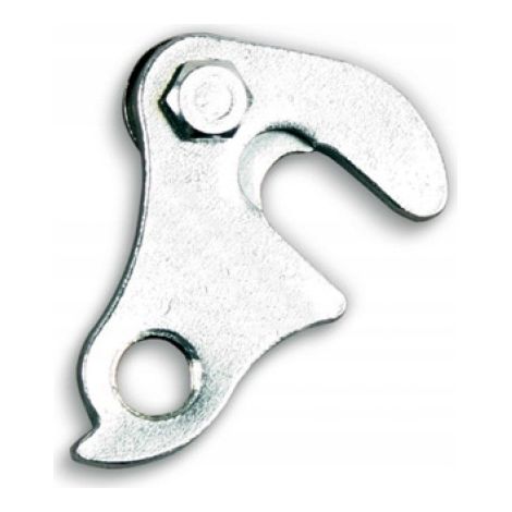 Adaptador de acero plateado para la patilla del desviador trasero