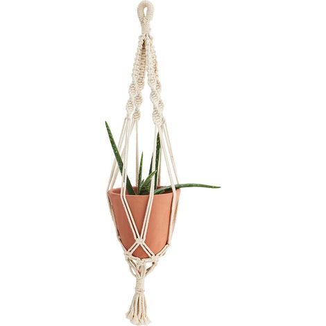 Pot Terracotta en terre cuite à suspendre en macramé (1/3)