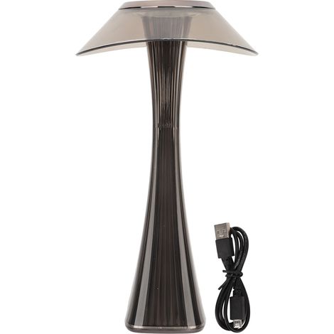 Ortviai Lampe de Table LED Rechargeable sans Fil avec Capteur Tactile, 3 Températures de Couleur, Gris Fumé (1/5)