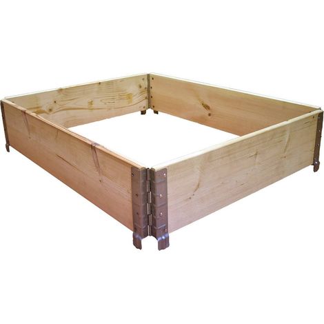 Multitanks – Carré potager en bois naturel 1000x800mm – Construction robuste sans fixation – Contenance 156 litres pour légumes et aromates