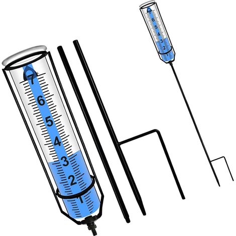 Pluviomètre extérieur, jauge de pluie à hauteur réglable pour jardin, mesure des précipitations, pelouse et terrasse (1/5)