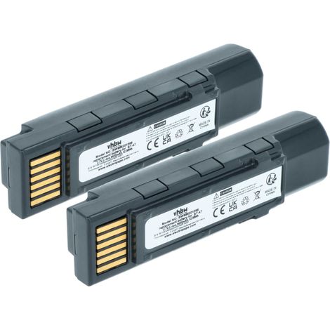 vhbw 2x Akku Ersatz für Datalogic TW18050652, 128004721, BT-47, RBP-GM45 für Barcodescanner POS (3400 mAh, 3,7 V, Li-Ion)