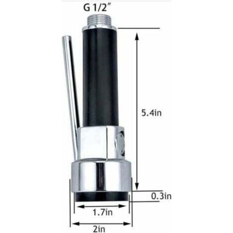 Douchette Robinet Cuisine Douchette Evier Cuisine Rétractable Mitigeur Douchette Remplacement pour Robinet Douchette Extensible, Chromé, G1/2,Carivent (1/3)
