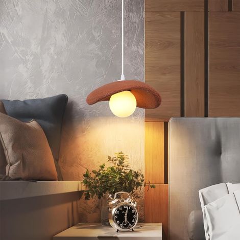 Moderne Suspension Luminaire Plafonnier Lampe Créatif Nordique Lustre Eclairage E27 pour Cuisine Salon Chambre Orange (1/5)