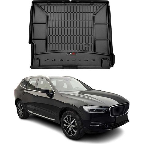 Tapis de Coffre 3D TPE Premium Compatible avec Volvo XC60 2017-2022  Bac de Protection de Coffre Intérieur antidérapant Revêtement de Coffre Bords Hauts pour Voiture Noir