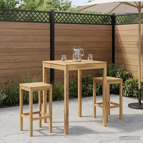 vidaXL Mesa de Bar para Jardín Blanco 80 x 80,5 x 105 cm (1/5)