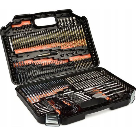 Coffret de forets HSS titane 246 pièces – Pour percer bois, métal et béton – Valise plastique incluse – Usage pro et semi-pro – Geko (1/3)