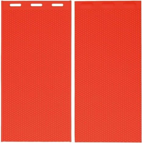 2 pièces 5.4mm Silicone cire d'abeille moule cire d'abeille fond de teint presse moule apiculture fournitures 44x28cm rouge (1/4)