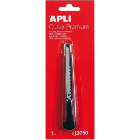Apli 13750 Cutter Premium 9 mm Argento Ergonomico