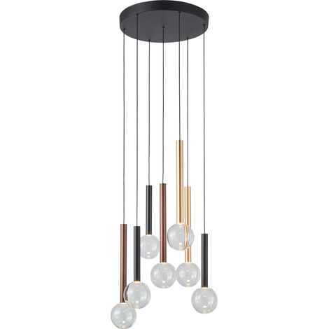 Lampadario Italux Alinos 7 luci LED 28W multicolor