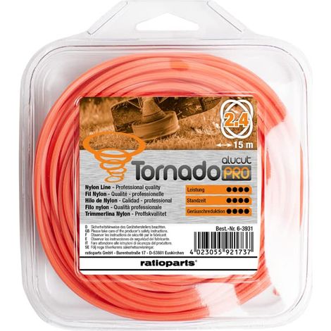 Fil de coupe torsadé en nylon pour débroussailleuse 2,4 mm x 15 m (1/5)