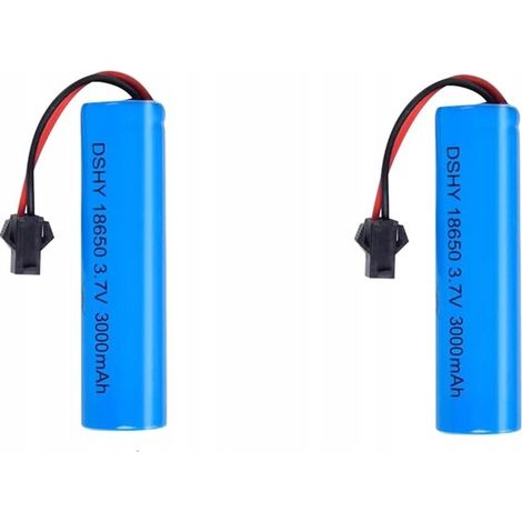 2 batteries lithium-ion 3,7 V 3000 mAh, connecteur SM-2P, compatibles DE45 et DE42 (1/4)